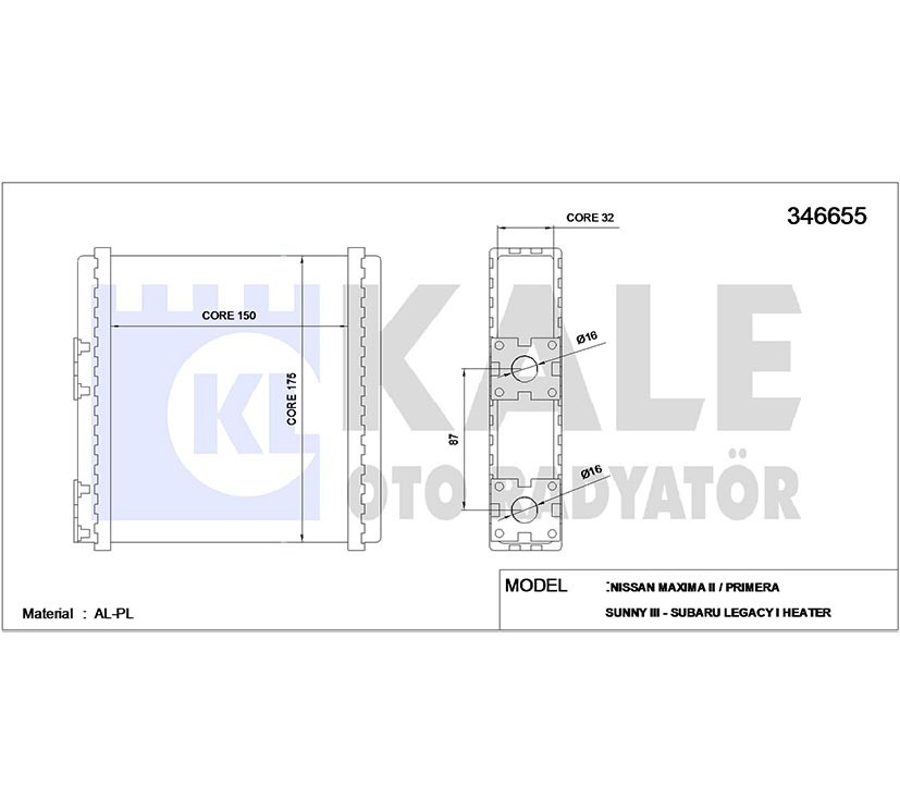 Nissan Micra Kalorifer Radyatörü Radyatör OEM 27140-6JH15
